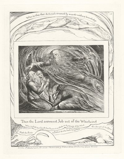 Then the Lord Answered Job Out of the Whirlwind by William Blake
